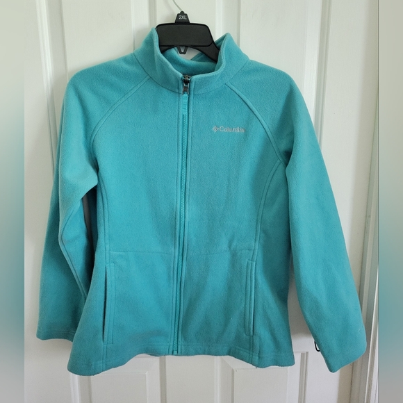Columbia Girls Interchange Fleece Jacket Turquoise Full Zip XL - Picture 1 of 6